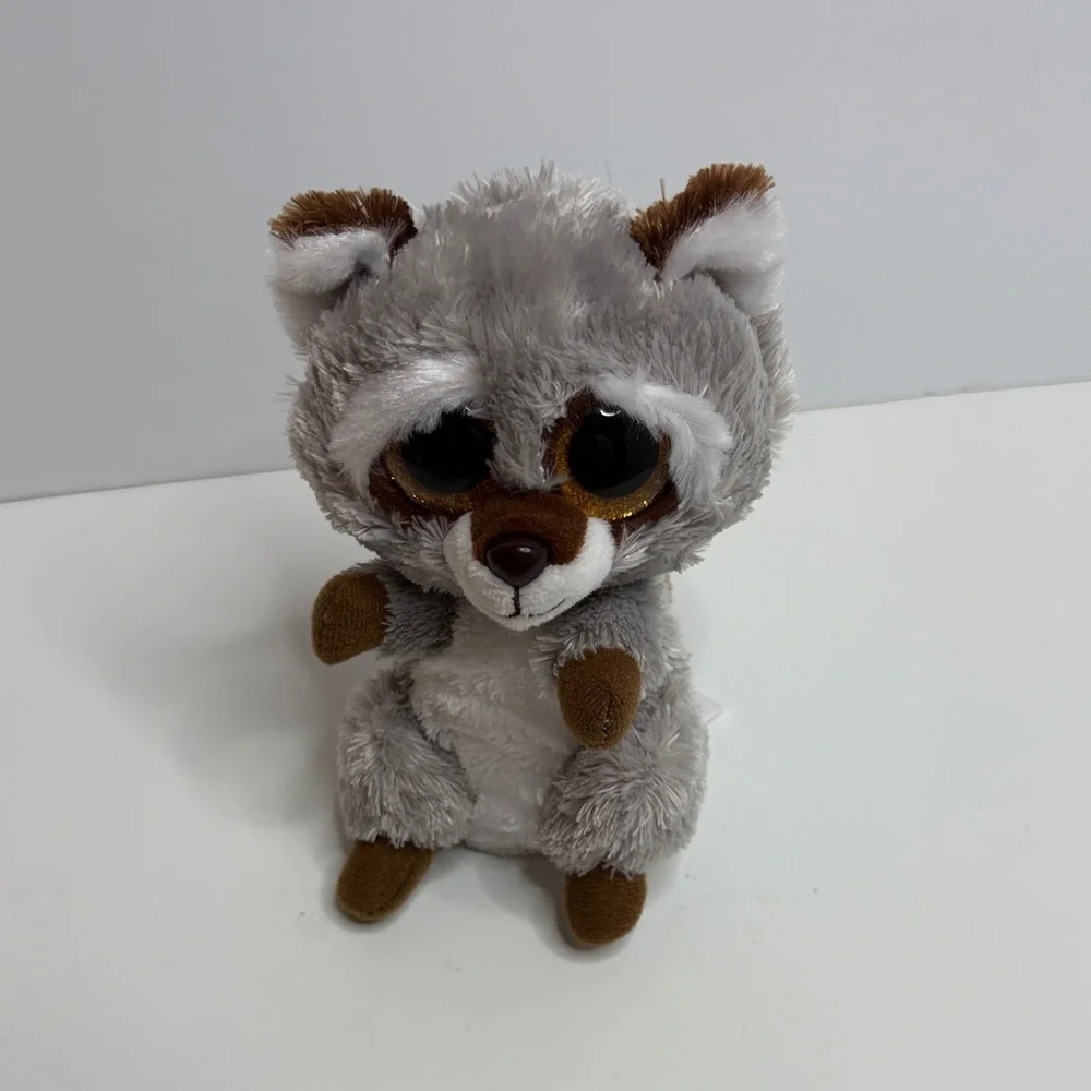 Ty Silk Beanie Boos Raccoon Oakie 6